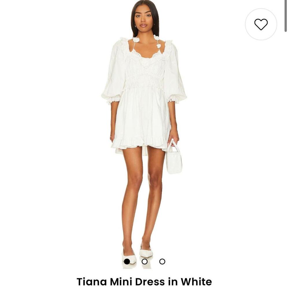 Tiana White Mini Dress For Love and Lemons XS NWT